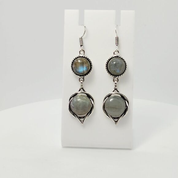 Labradorite Gemstone Handmade Drop Dangle Earrings Jewelry  Labradorite Handmade Drop Dangle Earrings Jewelry 2.4\